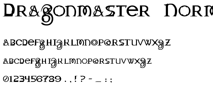 Dragonmaster  Normal font